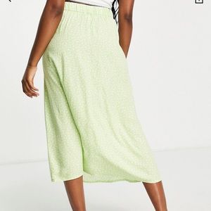Green Floral Skirt